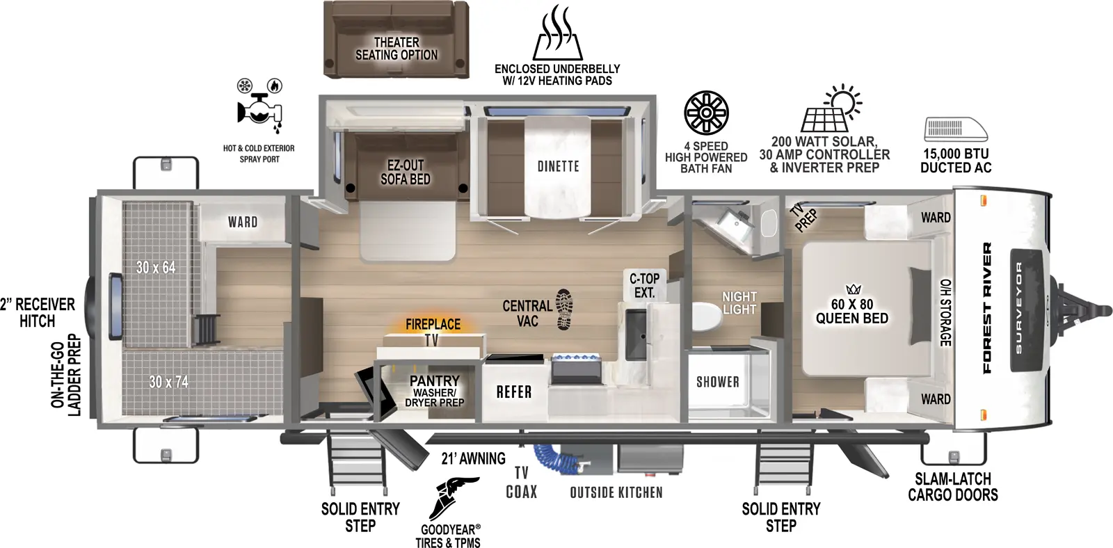Surveyor Legend 296QBLE Floorplan